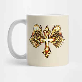 Cross with Angel Wings Mug